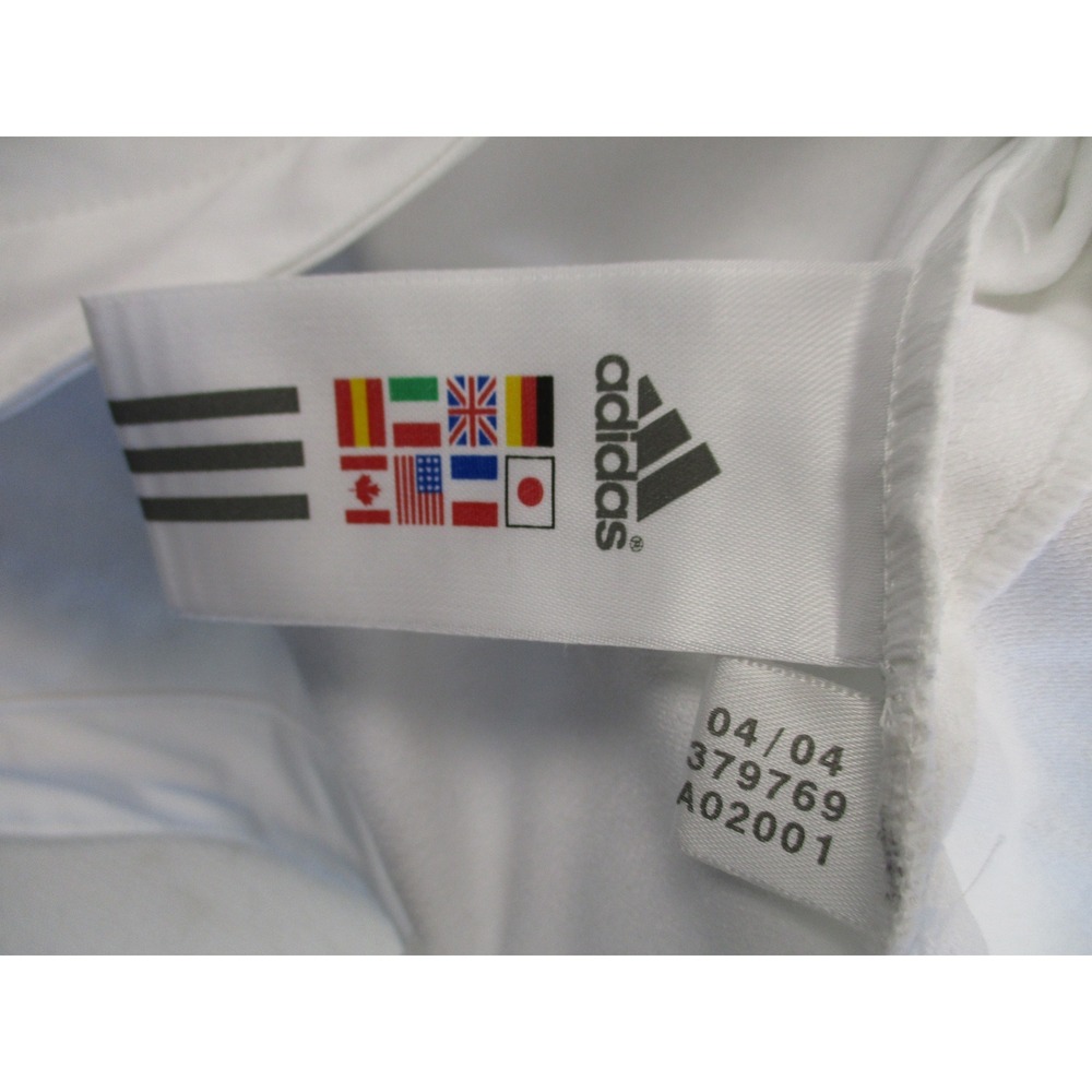 Adidas Stretch Woven Jacket Mens XL White Blue ClimaCool Hooded Windbreaker - Picture 10 of 12